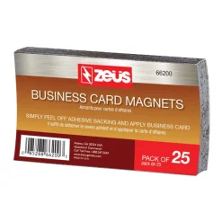 Baumgartens Business Card Magnets, 2" x 3 1/2", Black, Pack Of 25