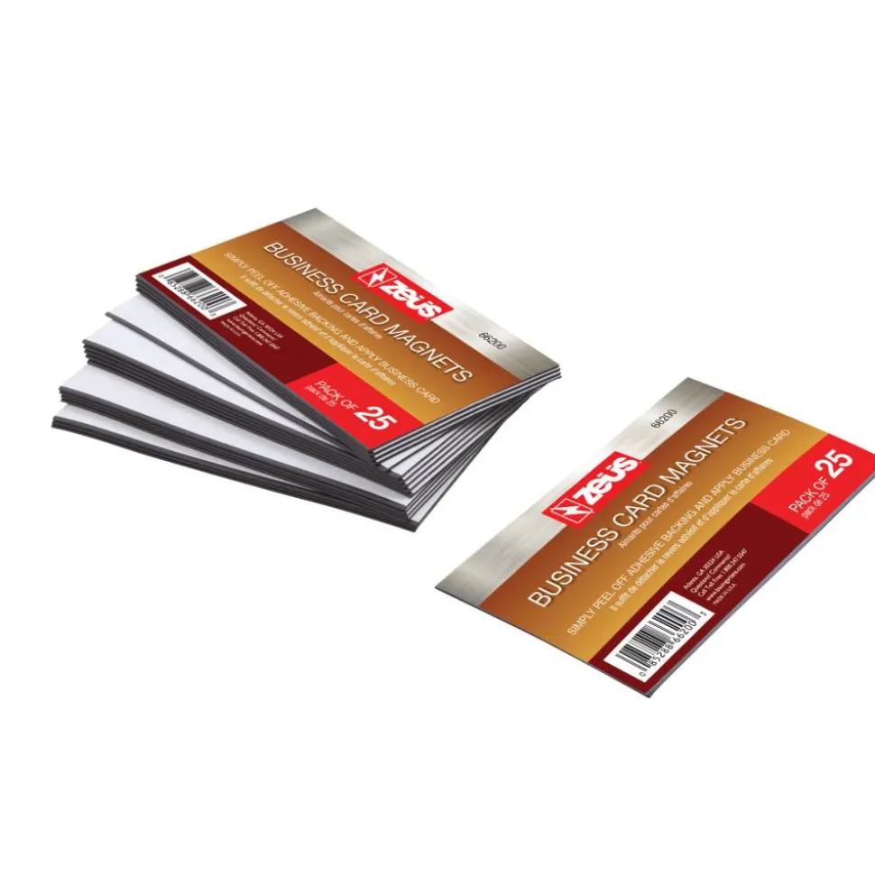 Baumgartens Business Card Magnets, 2" x 3 1/2", Black, Pack Of 25