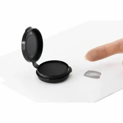 Baumgartens Fingerprint Ink Pad, 1 7/8" x 1 7/8" x 1/2", Black/Black Ink