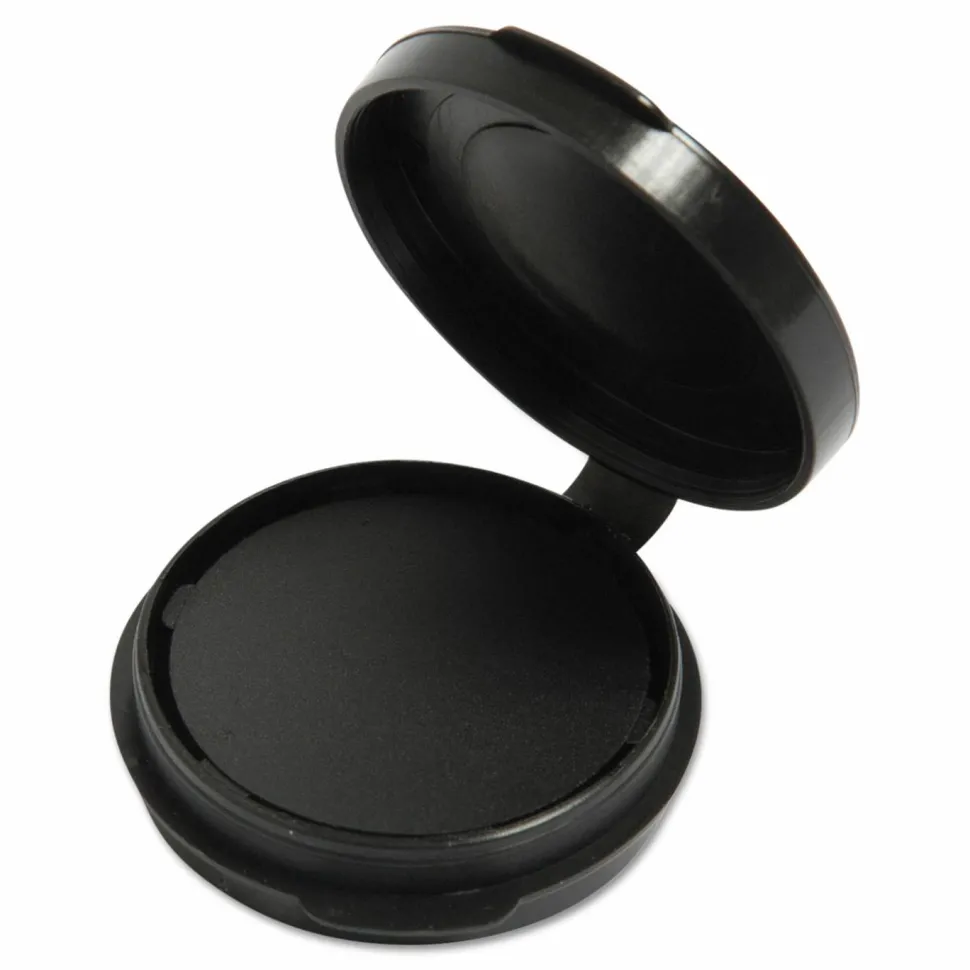 Baumgartens Fingerprint Ink Pad, 1 7/8" x 1 7/8" x 1/2", Black/Black Ink
