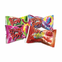 Bazooka Ring Pop Lollipops, Assorted Flavors, 0.5 oz, 40 Piece Tub