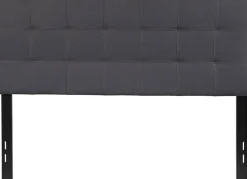 Bedford Tufted Upholstered Full Size Headboard in Dark Gray Fabric