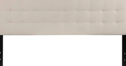 Bedford Tufted Upholstered King Size Headboard in Beige Fabric