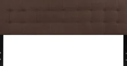 Bedford Tufted Upholstered King Size Headboard in Dark Brown Fabric