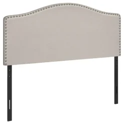Bed, Headboard Only, Full Size, Bedroom, Upholstered, Beige Linen Look, Transitional