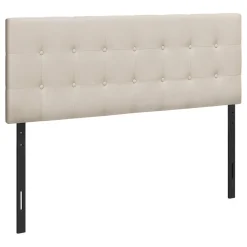 Bed, Headboard Only, Queen Size, Bedroom, Upholstered, Beige Linen Look, Transitional
