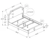 Bed, Queen Size, Bedroom, Frame, Upholstered, Beige Linen Look, Chrome Metal Legs, Transitional