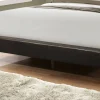 Bed, Queen Size, Bedroom, Frame, Upholstered, Brown Leather Look, Wood Legs, Transitional