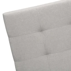 Bed, Queen Size, Bedroom, Frame, Upholstered, Grey Linen Look, Wood Legs, Transitional