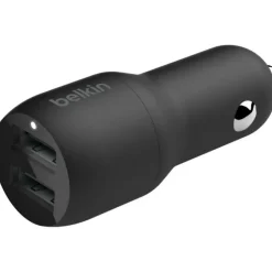 Belkin BoostCharge Dual USB-A Car Charger 24W + USB-A to USB-C Cable