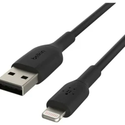 Belkin BoostCharge Lightning to USB-A Cable (2 meter / 6.6 foot, Black)