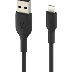 Belkin BoostCharge Lightning to USB-A Cable (2 meter / 6.6 foot, Black)