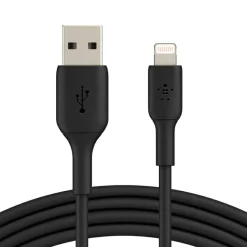 Belkin BoostCharge Lightning to USB-A Cable (2 meter / 6.6 foot, Black)