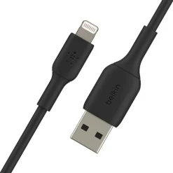 Belkin BoostCharge Lightning to USB-A Cable (2 meter / 6.6 foot, Black)