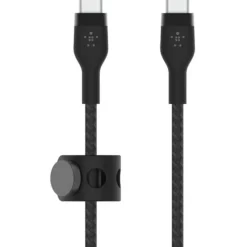 Belkin BoostCharge Pro Flex Braided USB-C To USB-C Charger Cable, 2M/6.6FT, Black