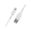 Belkin BoostCharge USB-A To Lightning PVC Cable 2-Pack, 1M/ 3.3 FT, White