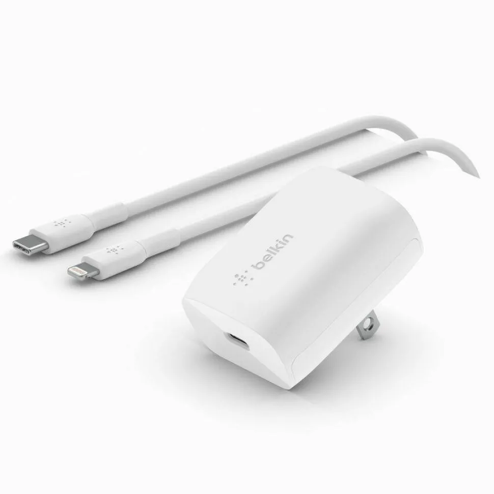 Belkin BoostCharge USB-C Wall Charger 20W (USB-C Cable with Lightning Connector included) - Power Adapter