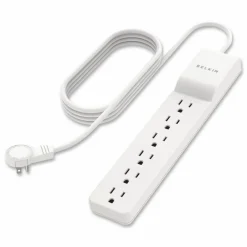 Belkin 6 Outlet Home and Office Power Strip Surge Protector with 4ft Power Cord - 720 Joules - 1875 Watts