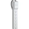 Belkin 6 Outlet Home/Office Surge Protector - 2.5 foot Cable - White - 555 Joules