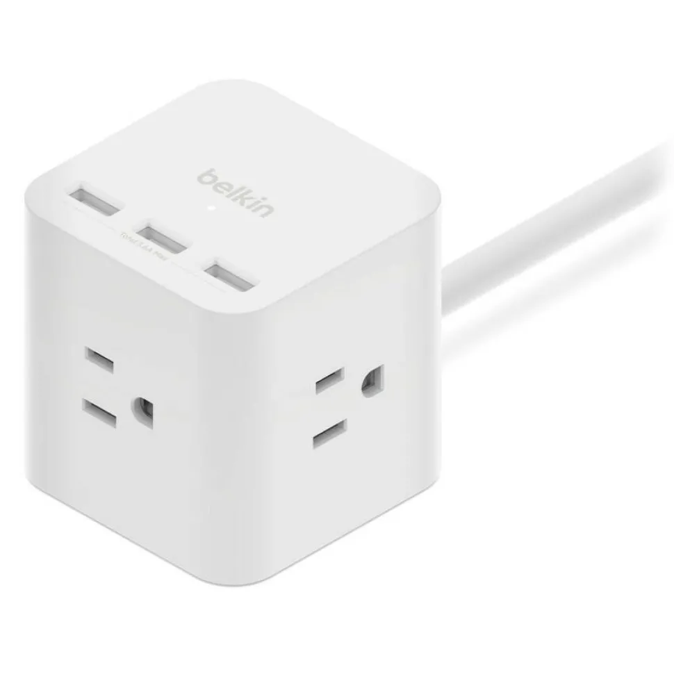 Belkin 3-Outlet Power Cube with 5-Foot Cord and USB-A Ports