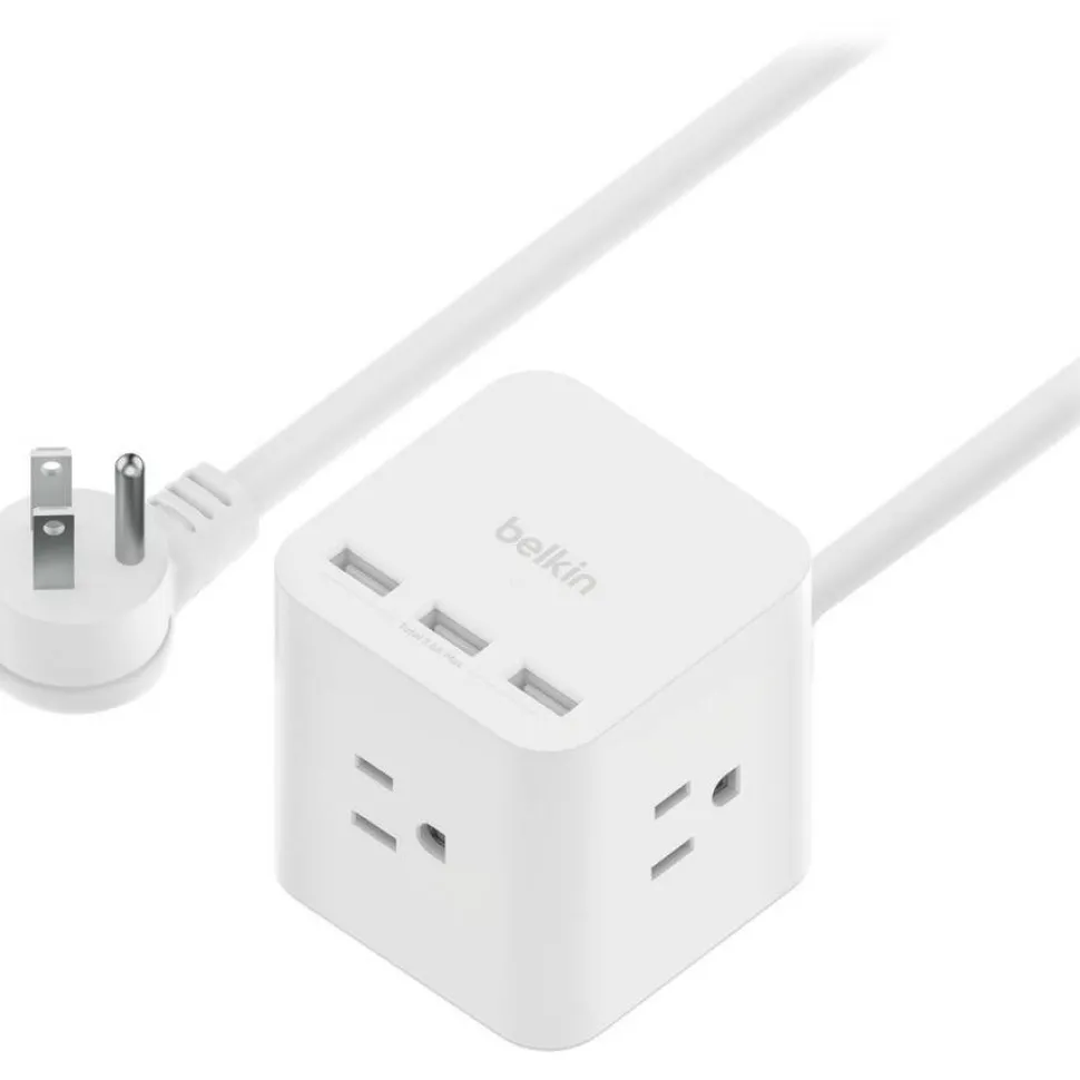 Belkin 3-Outlet Power Cube with 5-Foot Cord and USB-A Ports