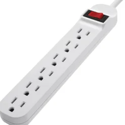 Belkin 6-Outlet Power Strip - 3ft Cord - Straight Plug - On-Off Switch - White