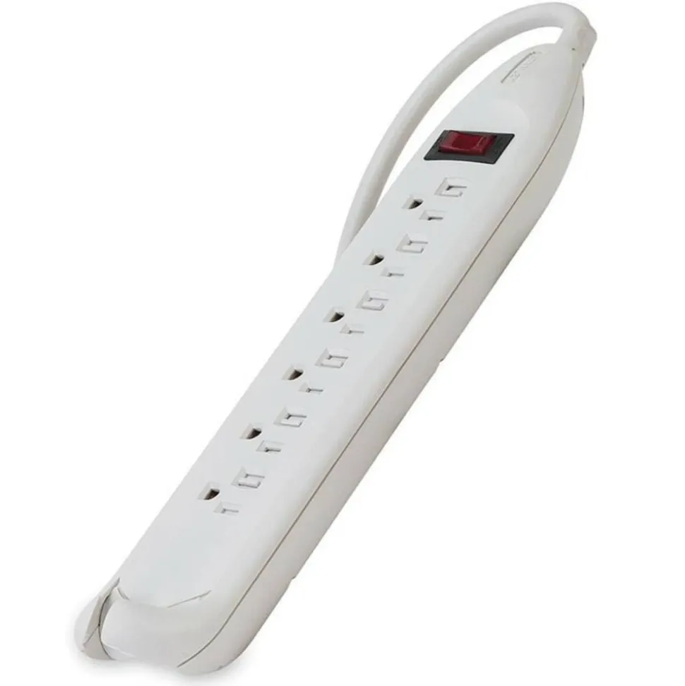 Belkin 6-Outlet Power Strip w/ On-Off Switch - 12ft Cord - Straight Plug - White