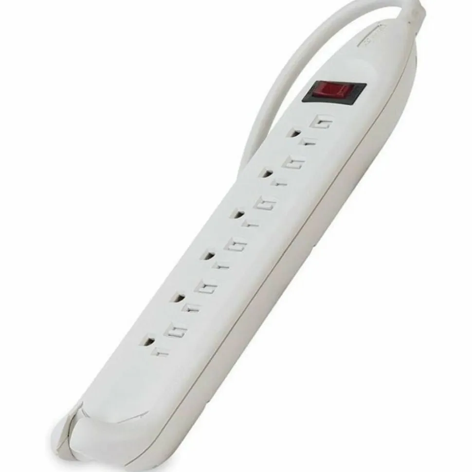 Belkin 6-Outlet Power Strip w/ On-Off Switch - 12ft Cord - Straight Plug - White