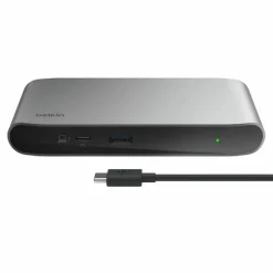 Belkin Thunderbolt 4 5-in-1 Multiport Core Hub - USB 4 - 40 Gbps - 96W - 4xTB4 USB-C, 1xUSB-A - Docking Station - Grey