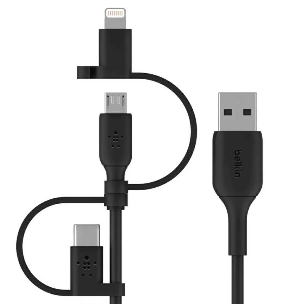 Belkin Universal Cable 15W (USB-A cable with USB-C, Micro-USB and Lightning connectors)