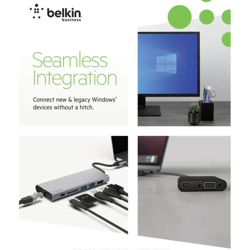 Belkin USB 3.0 to Gigabit Ethernet GbE Network Adapter 10/100/1000 - USB - 1 Port(s) - 1 x Network (RJ-45) - Twisted Pair - 10/100/1000Base-T