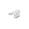 Belkin 24-Watt Dual Port USB-A Wall Charger With USB-A Lightning Cable, 1M/ 3.3 Ft, White