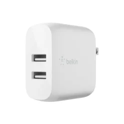 Belkin 24-Watt Dual Port USB Wall Charger, White