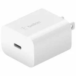 Belkin 20W Portable USB-C Wall Charger - 1xUSB-C (20W) - Fast Charge - Power Adapter - White
