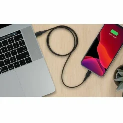 Belkin 30W USB-C to Lightning Cable - Nylon, Braided - M/M - 2m/6.6ft - Black