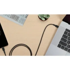Belkin 60W USB-C to USB-C Cable - 480 Mbps - Nylon, Braided - M/M - 2m/6.6ft - Black