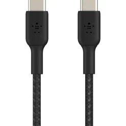 Belkin 60W USB-C to USB-C Cable - 480 Mbps - Nylon, Braided - M/M - 2m/6.6ft - Black