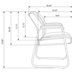 Bellanca Guest Chair, Black, BIFMA Compliant