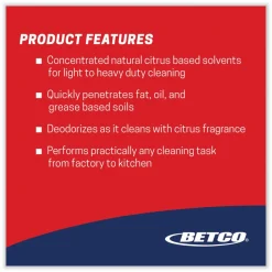 Betco Citrus Chisel, 1 gal Bottle, 4/Carton