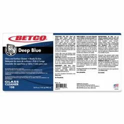 Betco Deep Blue Glass and Surface Cleaner, 32 oz Bottle, 12/Carton