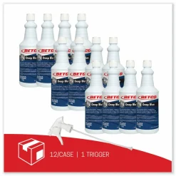 Betco Deep Blue Glass and Surface Cleaner, 32 oz Bottle, 12/Carton
