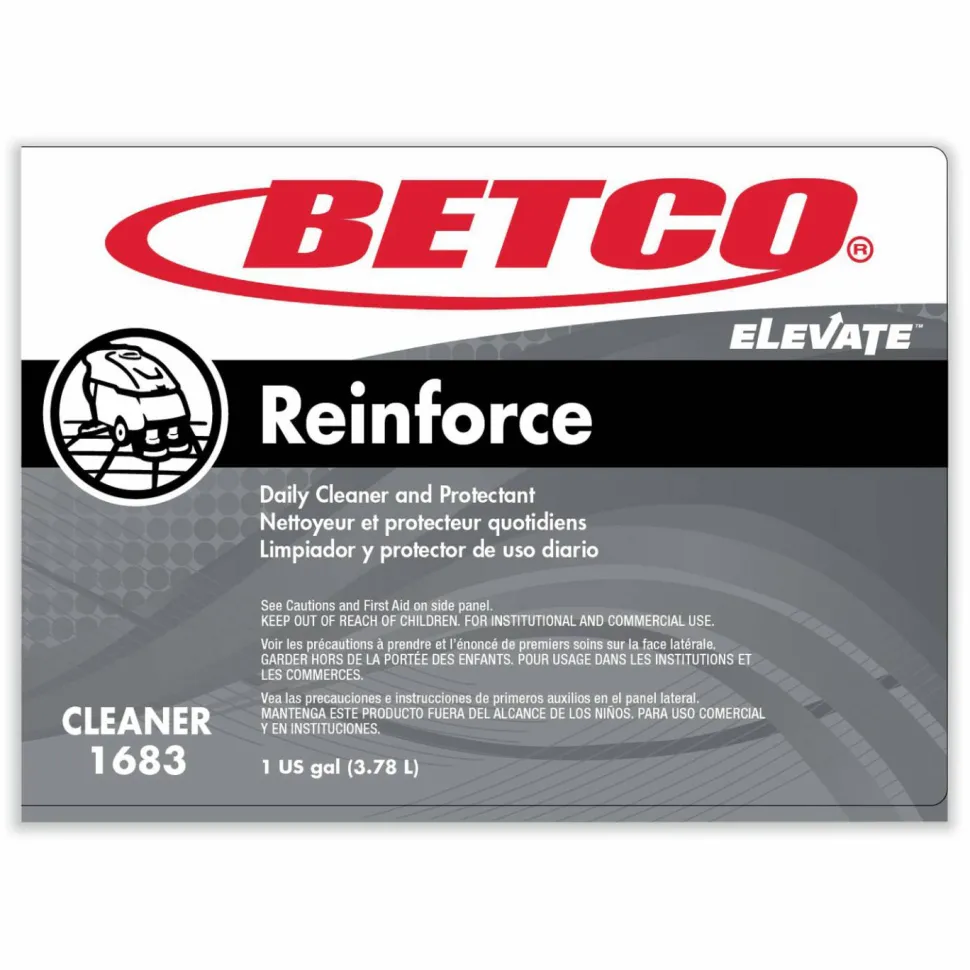 Betco Elevate Reinforce Cleaner, Citrus Scent, 128 Oz Bottle, Case Of 4