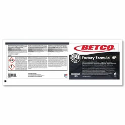 Betco Factory Formula HP Cleaner Degreaser, 1 gal Bottle, 4/Carton
