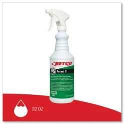 Betco Forest 5 Foaming Cleaner, Mint Scent, 32 oz Bottle, 12/Carton