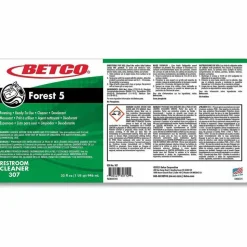Betco Forest 5 Foaming Cleaner, Mint Scent, 32 oz Bottle, 12/Carton