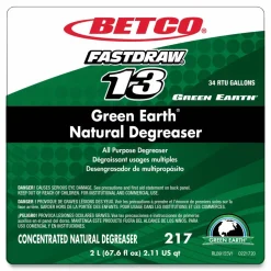 Betco Green Earth Natural FastDraw Degreaser, 2 L Bottle, 4/Carton