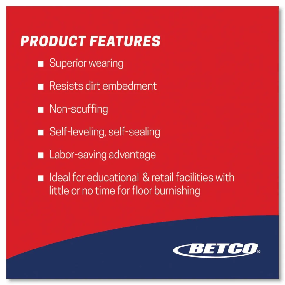 Betco Hard as Nails Floor Finish, 5 gal Bag-in-Box