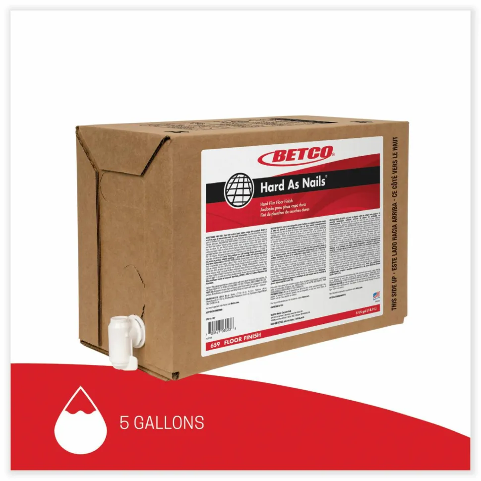 Betco Hard as Nails Floor Finish, 5 gal Bag-in-Box