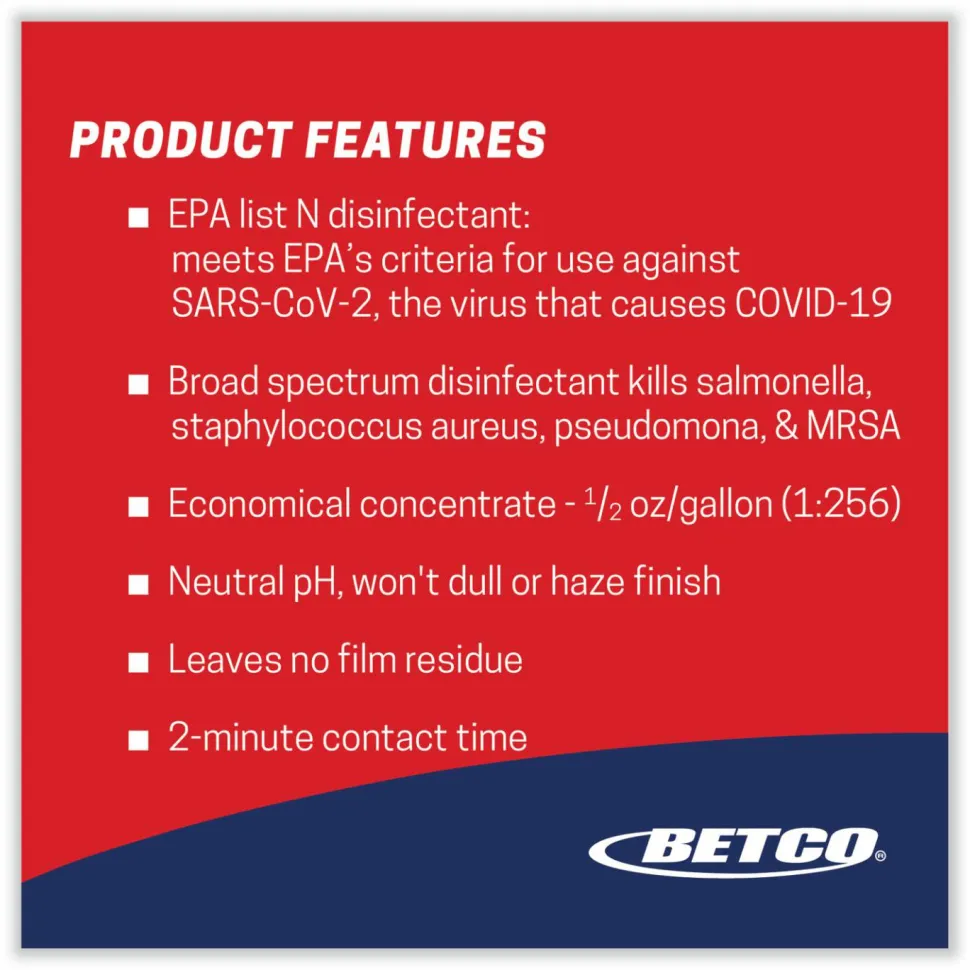 Betco pH7Q Dual Disinfectant Cleaner