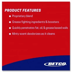 Betco Speedex FastDraw 25 Concentrate Heavy-Duty Degreaser, 67.6 oz Bottle, 4/Carton